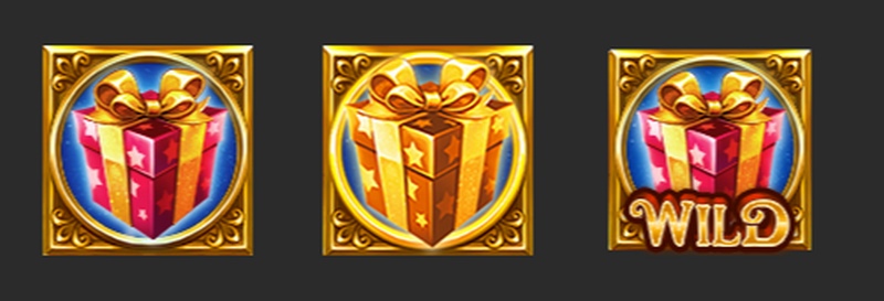 GIFT符号、GOLDEN GIFT符号、边框和WILD符号