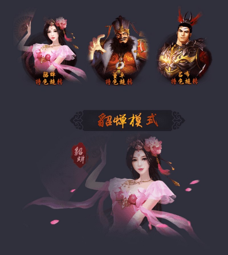 免费旋转中的人物设定
